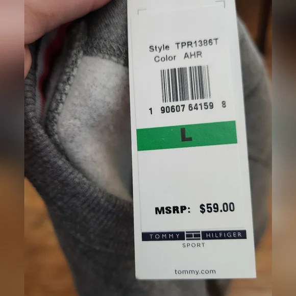 Tommy Hilfiger Gray Crewneck Sweatshirt , Size L - Picture 3 of 4